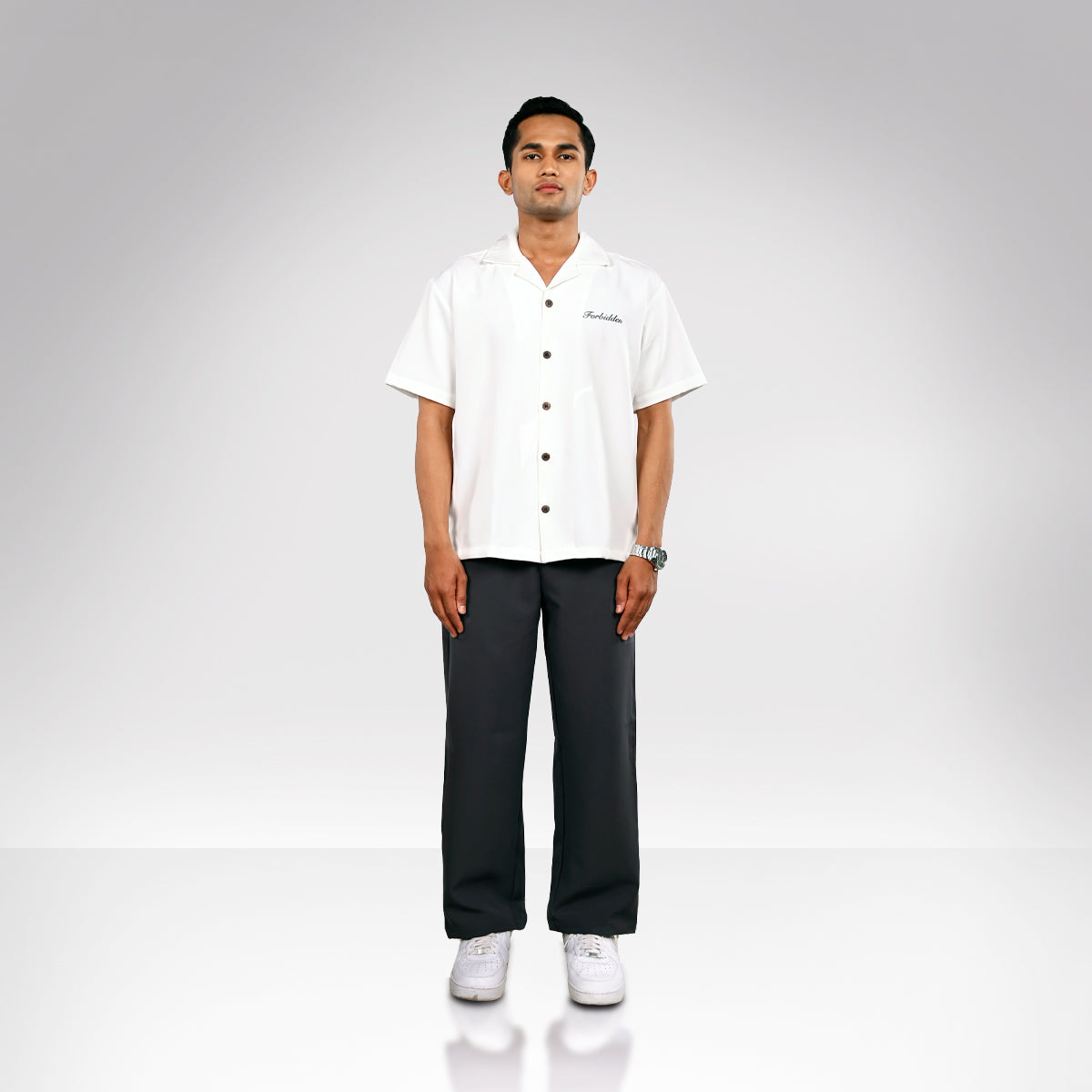 White Lies Bowling Shirt