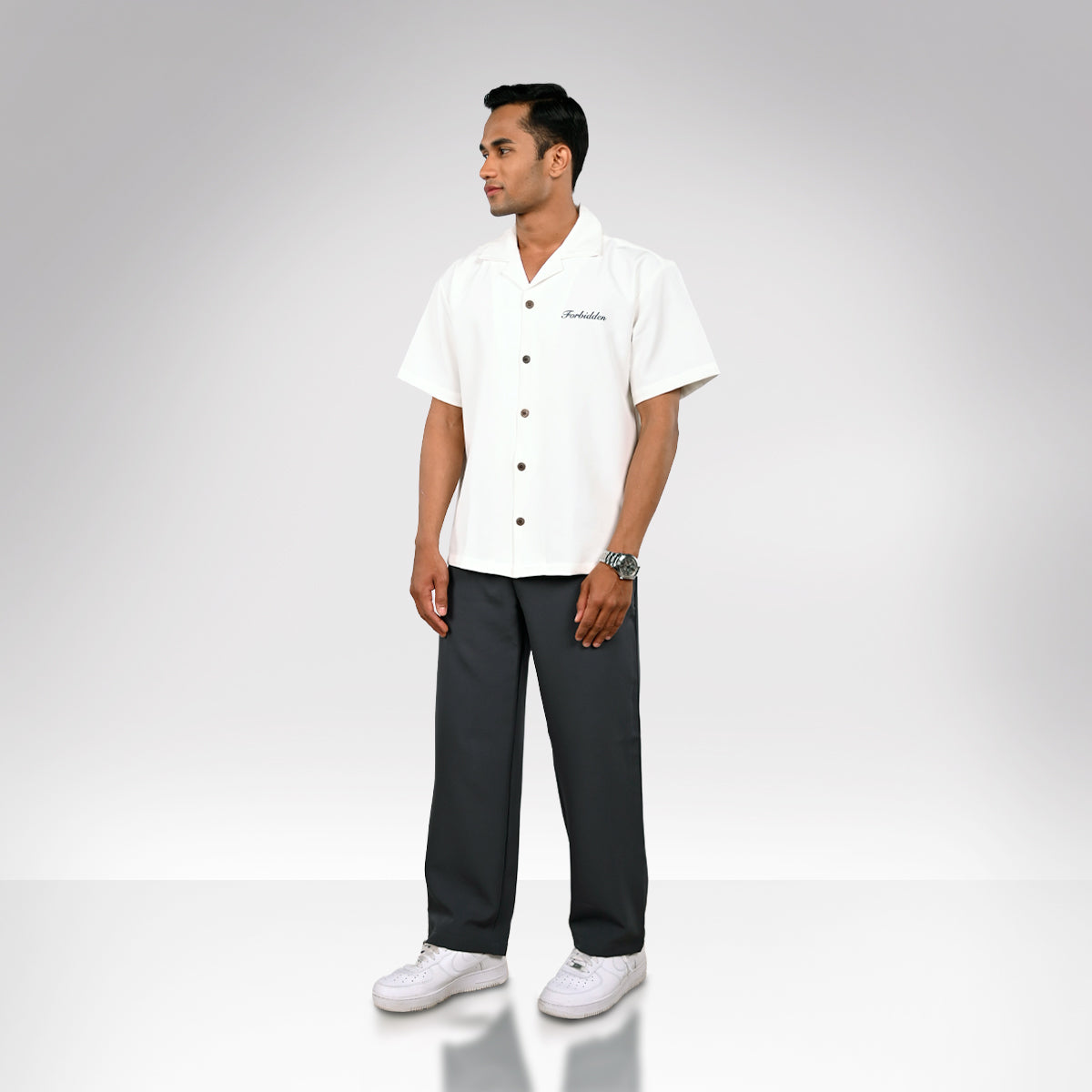 White Lies Bowling Shirt