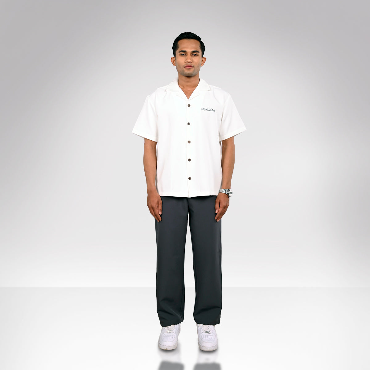 White Lies Bowling Shirt