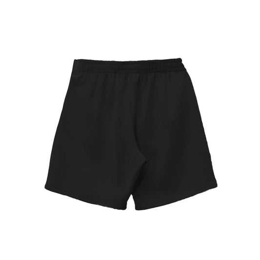 Features hand drawn designs hand printed on shorts using screen & puff techniques. Also features patch with logo work on it. 260 GSM Terry Fabric.