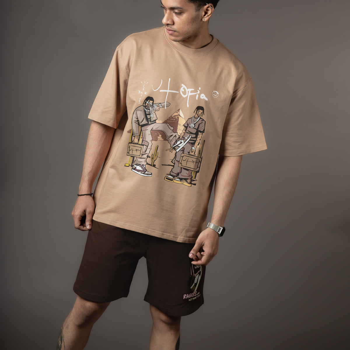 Utopia Briefcase Beige Tee