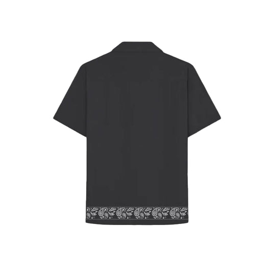 The design incorporates subtle sneaker motifs within the intricate curves of the paisley pattern reflecting a perfect balance between heritage and modern style. The juxtaposition of ethnic detailing with street culture elements brings a fresh, dynamic energy to the print, making it a beautiful representation of the versatility and artistic depth in contemporary streetwear fashion.The Shirt is made of High-Quality Armani fabricPoly Cotton Twill Blend