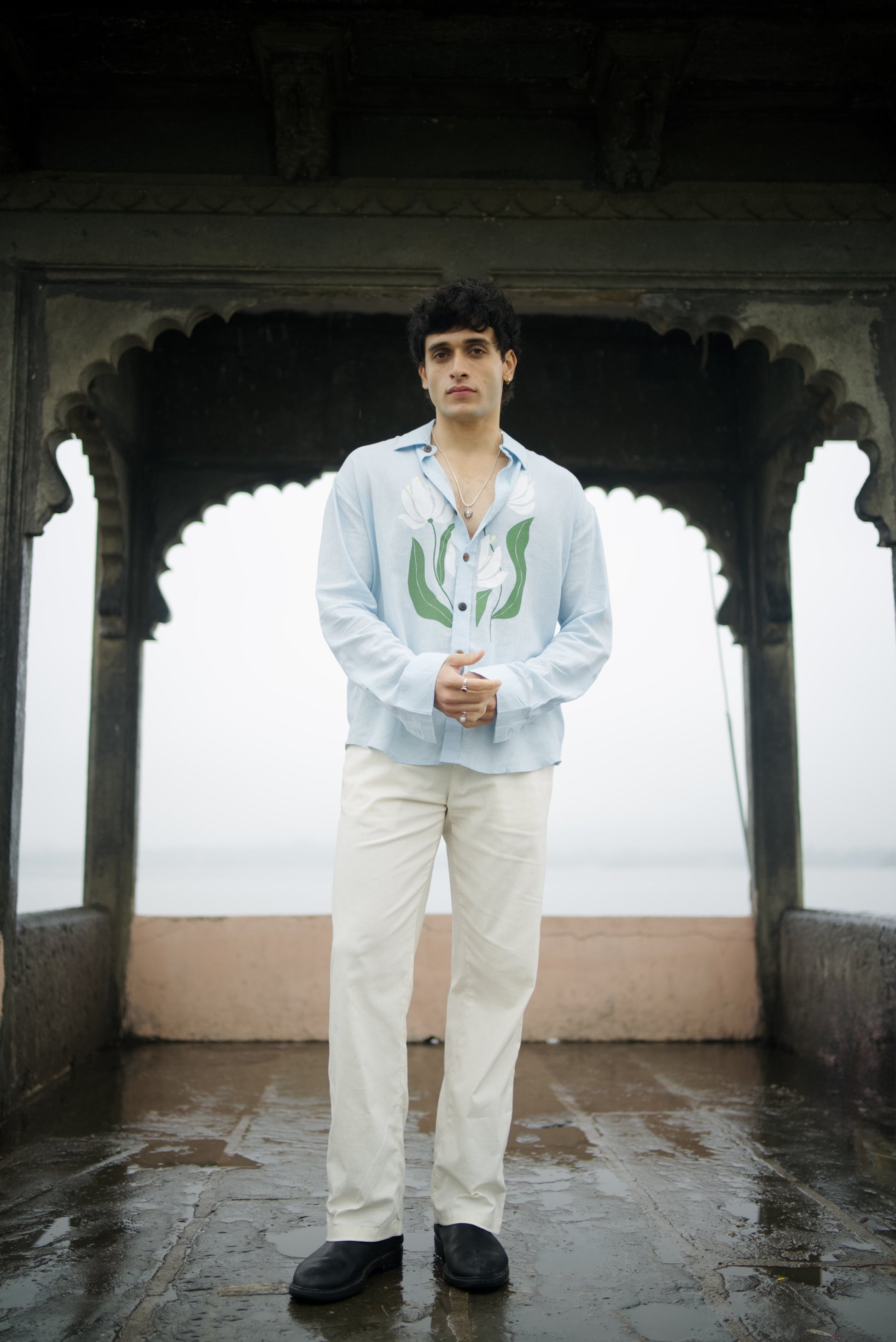 Straight Pants Cotton Linen4-Way Cotton, Lycra, Bamboo, Lycel Blend