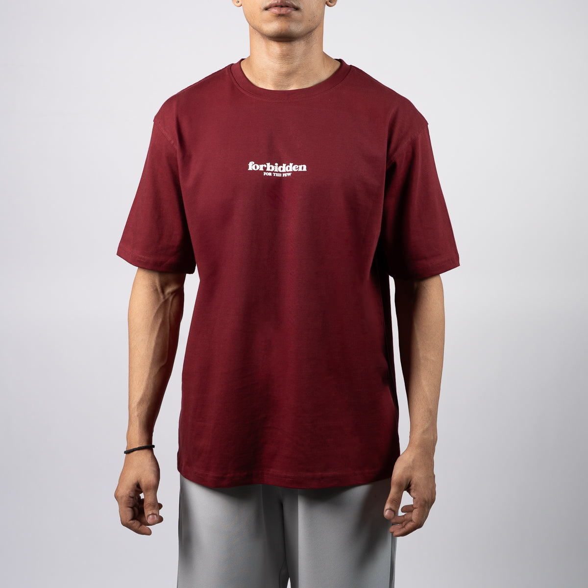 Muted Maroon Relaxed Fit Tshirt