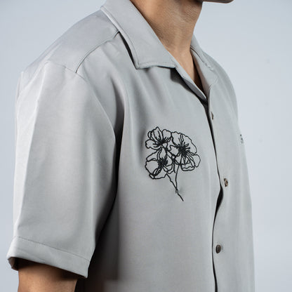 Ivory Petal Bowling Shirt