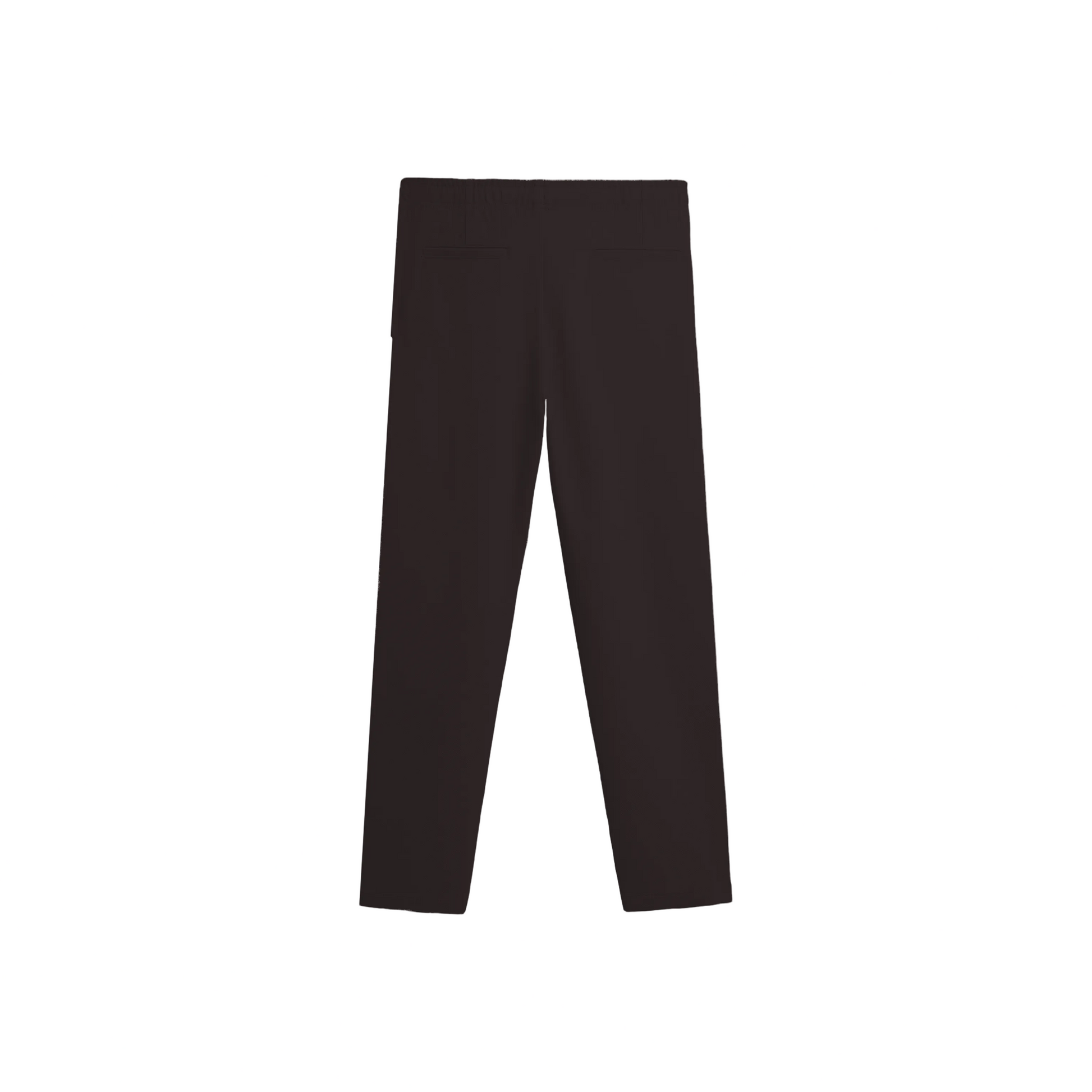 Loose dark brown drawstring pants 