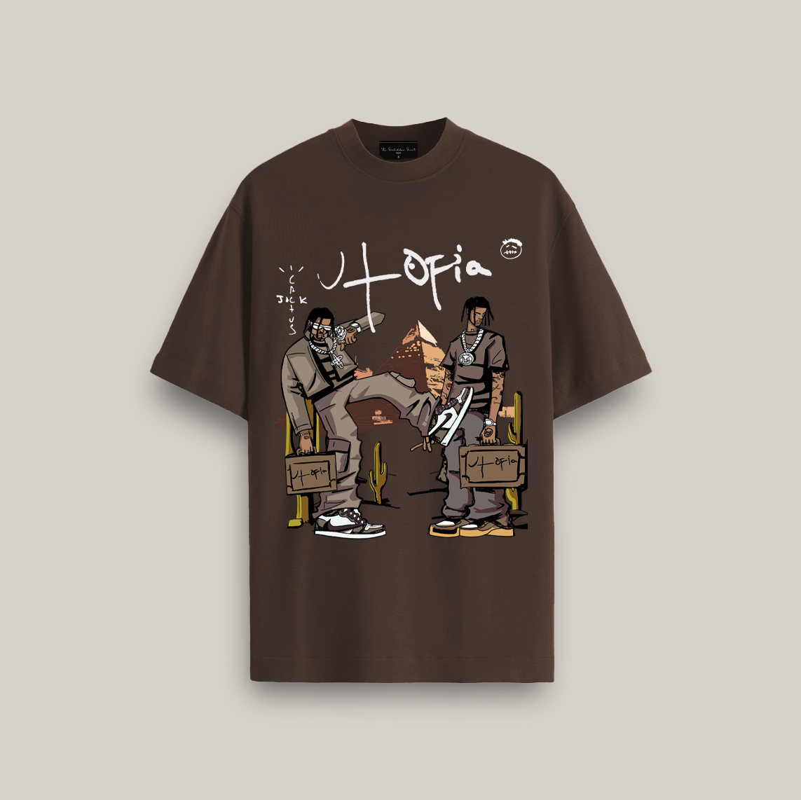 Utopia Briefcase T-Shirt - Coffee
