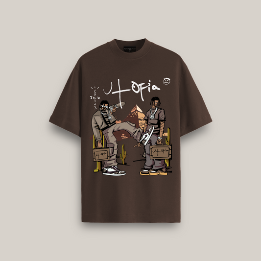 Utopia Briefcase T-Shirt - Coffee