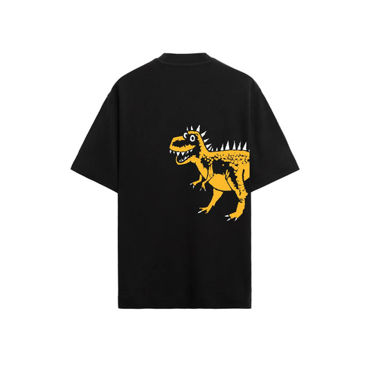 Short-sleeve streetwear t-shirt featuring a Godzilla design back print 