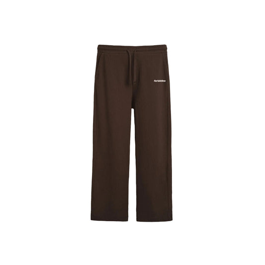 Featuring two front and two back pockets with an elastic waist band with drawstrings. Forbidden logo on left, next to pocket in HD.
