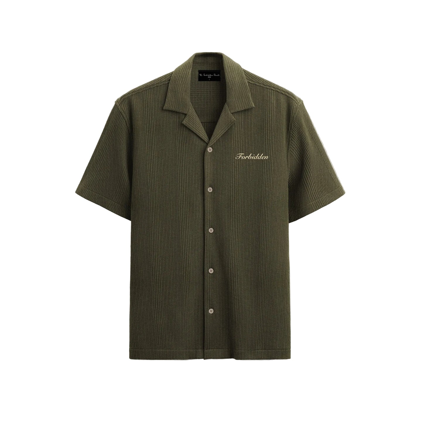olive green Bowling Shirt