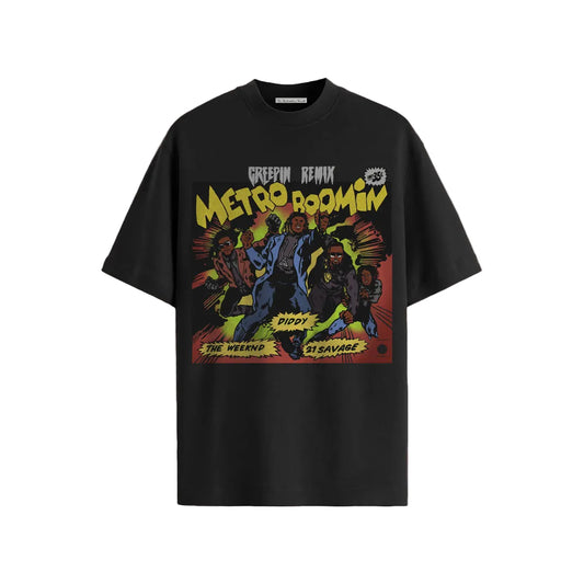 Metro Roomin theme oversized tee