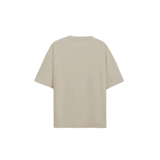 Beige T-shirt with bold text "Pour Some Sugar on Me." The word "Sugar" is in bright pink, creating a playful and upbeat tone.