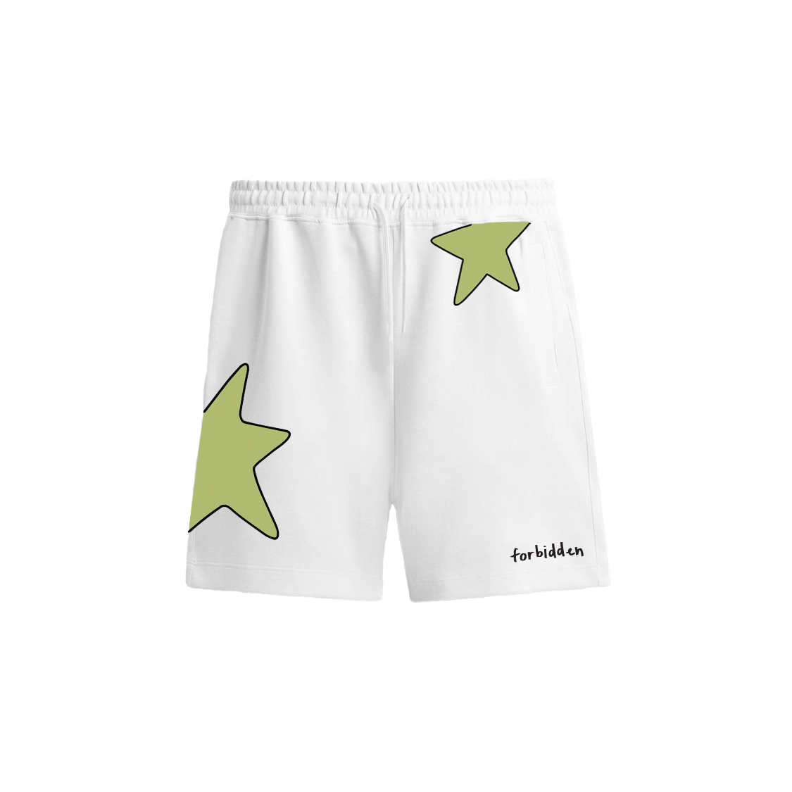 Shooitng Stars White Shorts