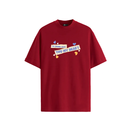 Eye-catching red t-shirt displaying "keep the party going," a great choice for party enthusiasts and event lovers.