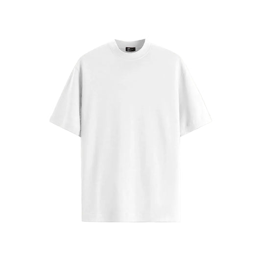 Cotton Terry Fabric , oversized fit , Plain white tee