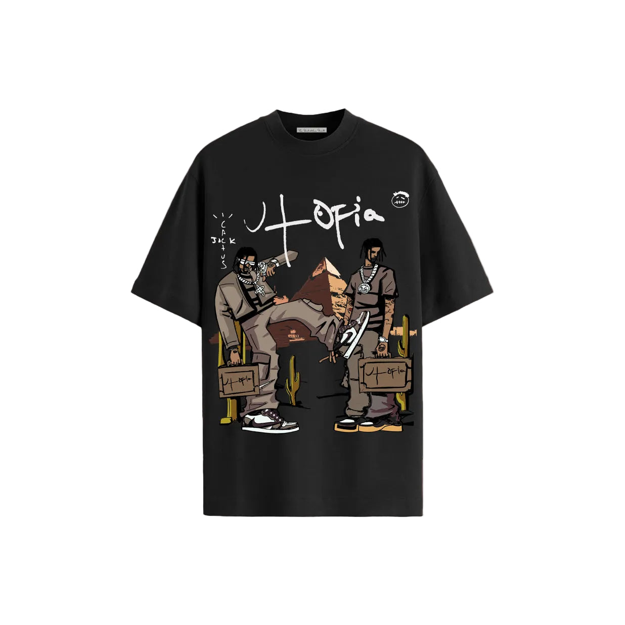 Oversize graphic Tee ( black )