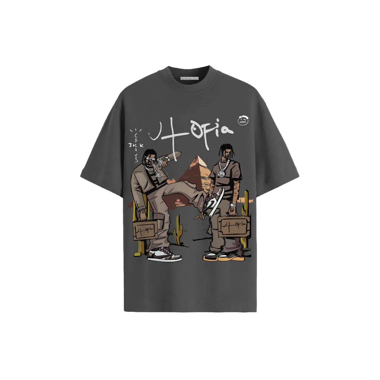 Oversize graphic grey Tee
