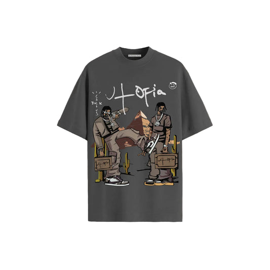 Oversize graphic grey Tee