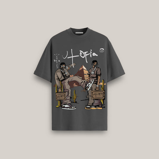 Utopia Briefcase Grey Tee