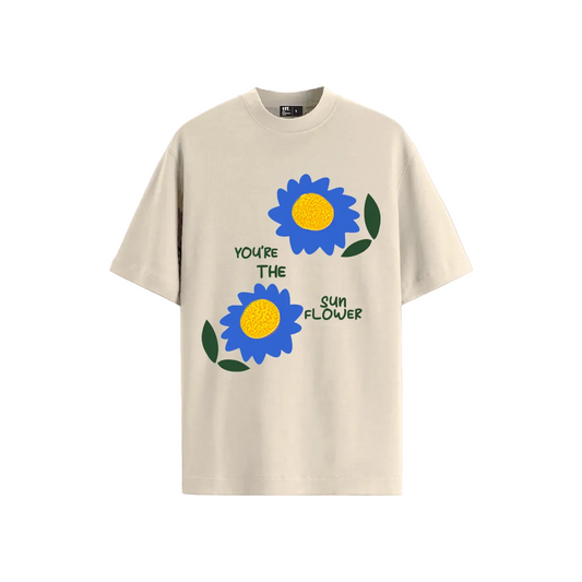 Textured graphic oversized t-shirt with a relaxed fit.