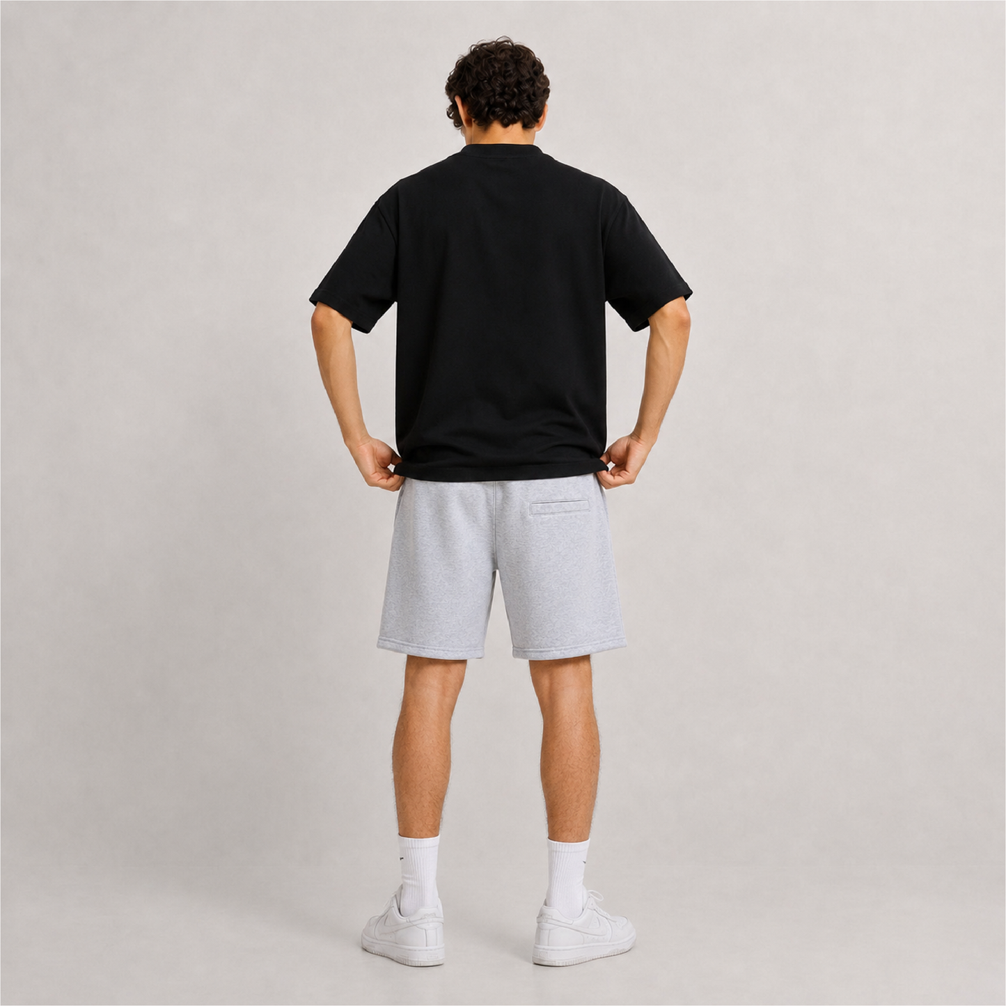 Static Black Oversized Tshirt