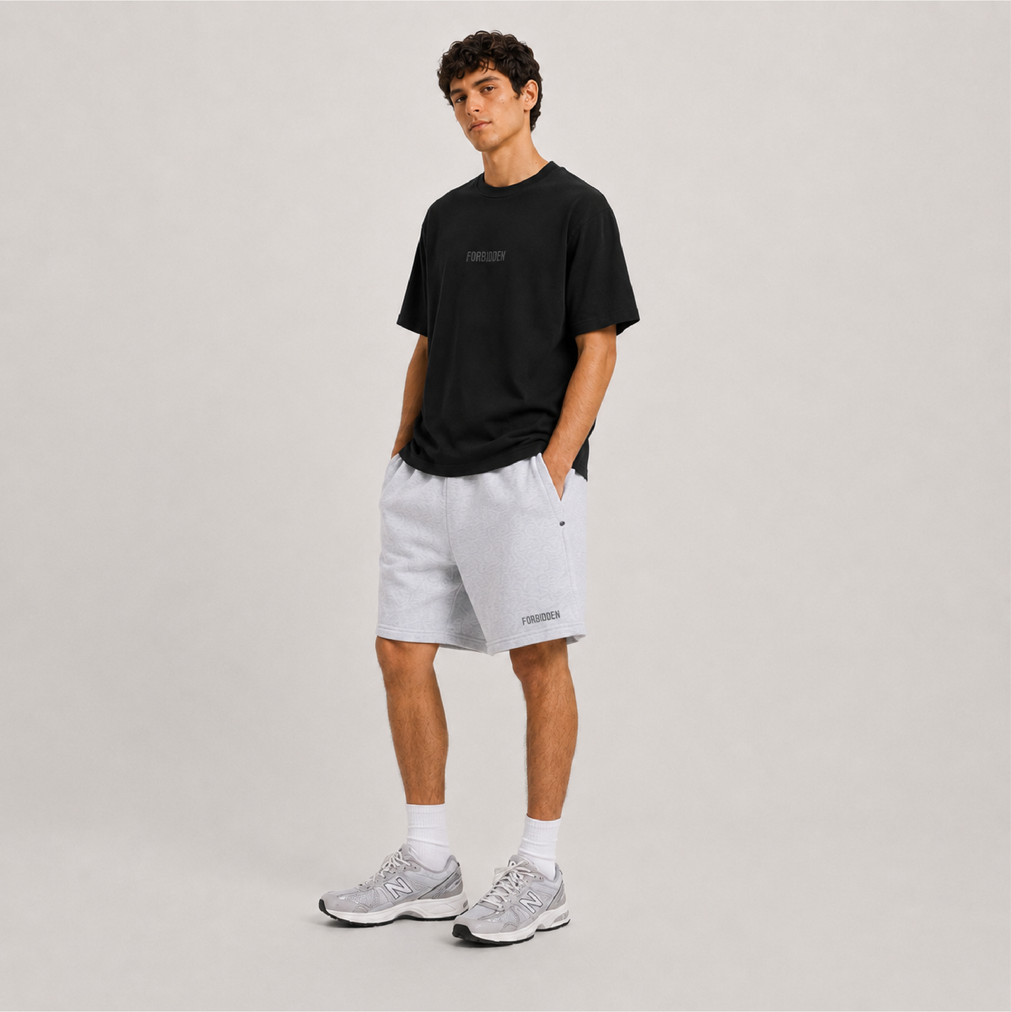 Static Black Oversized Tshirt