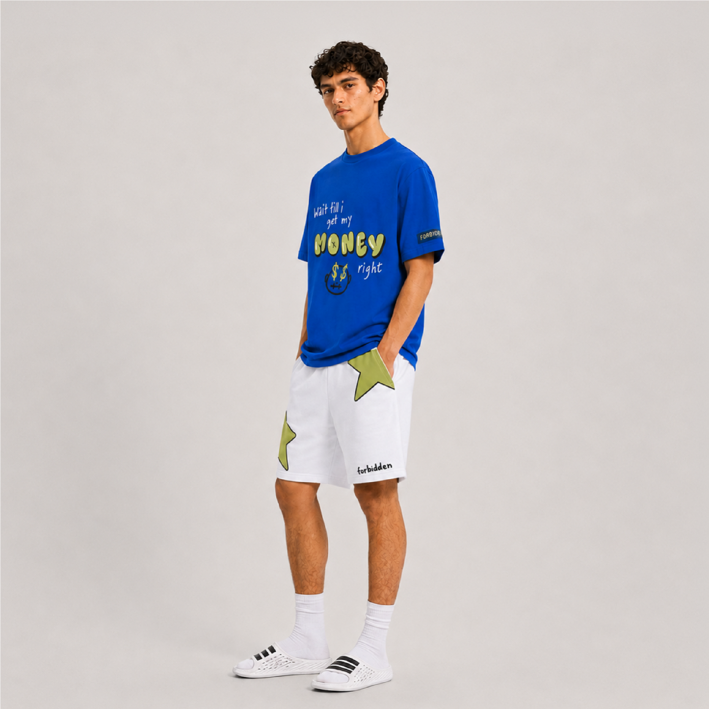 Shooitng Stars White Shorts