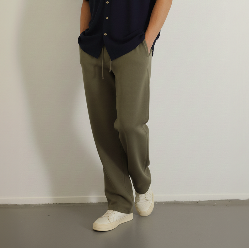 Featuring two side and two back pockets with an elastic waist band with drawstrings.&nbsp;

FABRIC– Twill Fabric