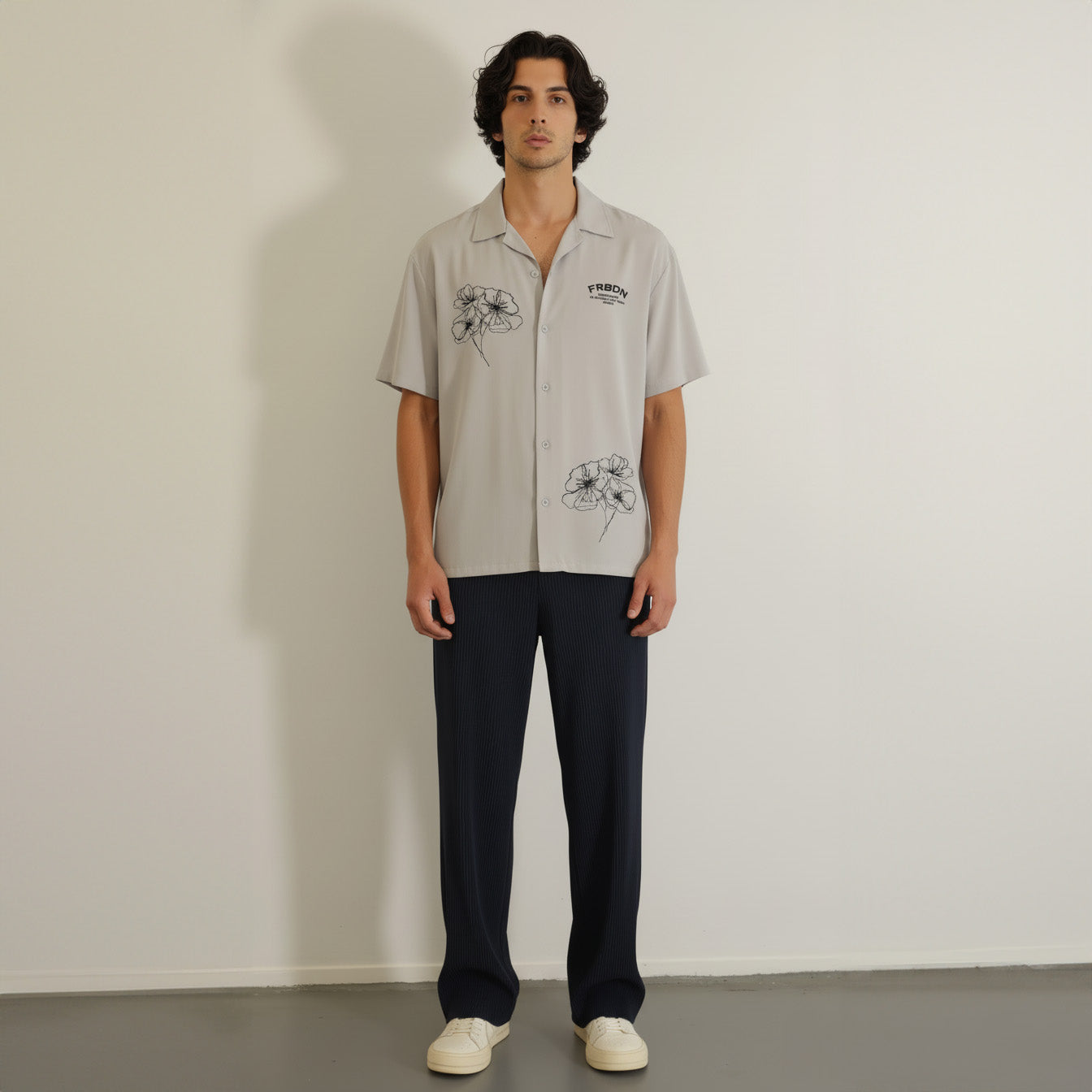 Ivory Petal Bowling Shirt