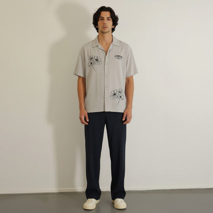 Ivory Petal Bowling Shirt