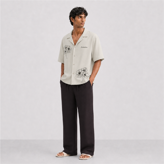 Ivory Petal Bowling Shirt