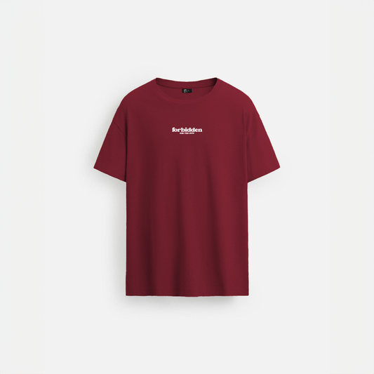 Muted Maroon Relaxed Fit Tshirt