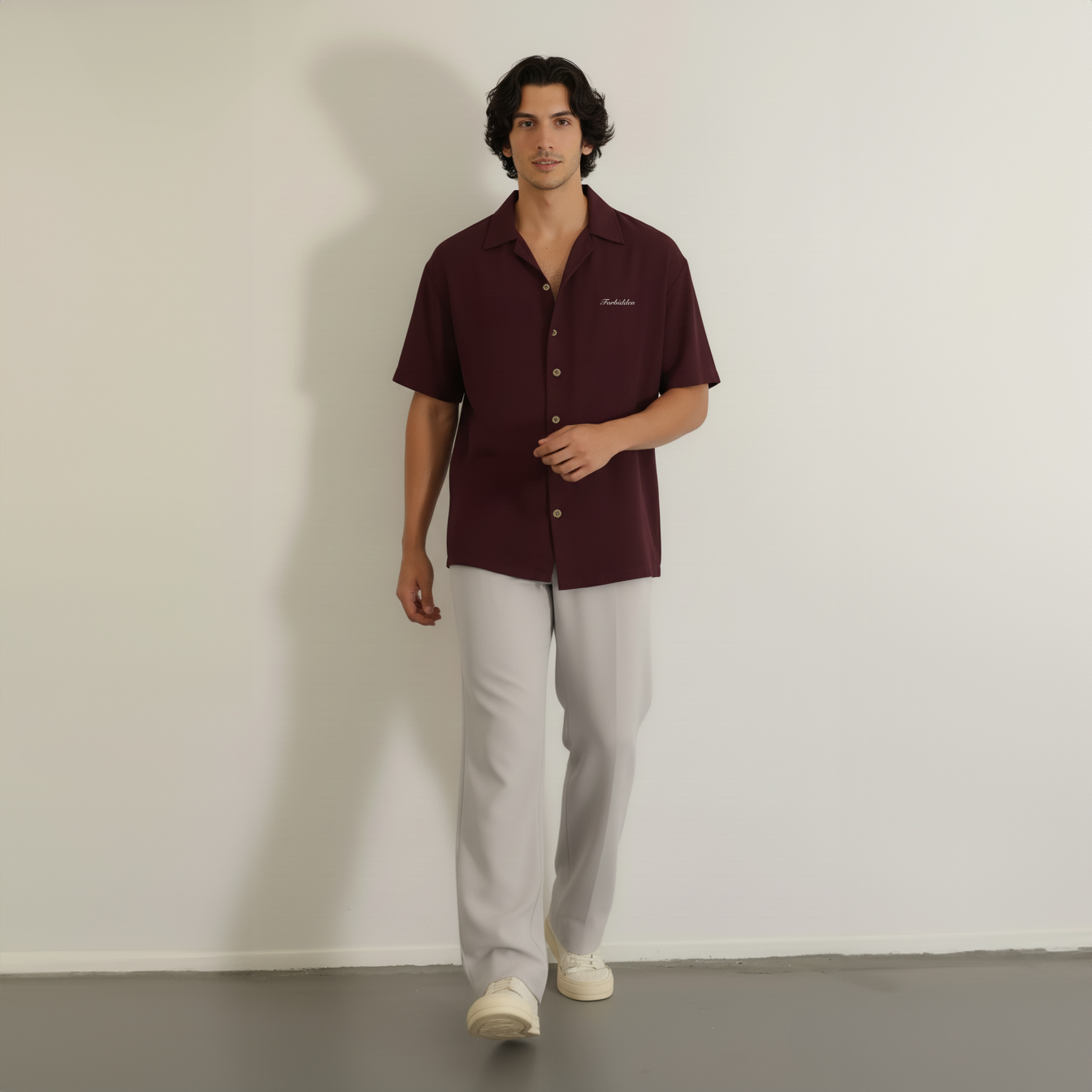 Featuring two side and two back pockets with an elastic waist band with drawstrings.

FABRIC – Twill Fabric