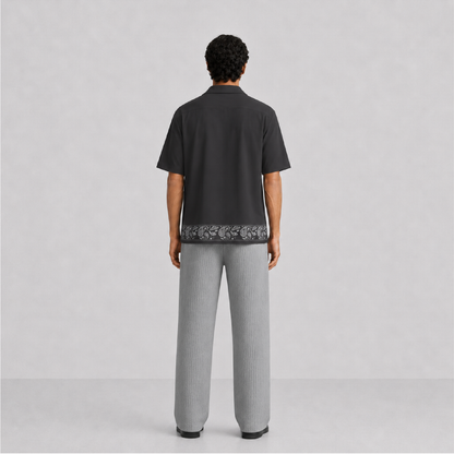 Paisley Kicks Grey Bowling Shirt