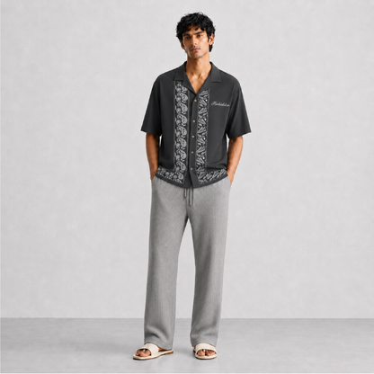 Paisley Kicks Grey Bowling Shirt
