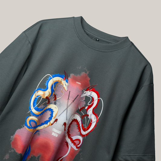 STRAIGHT DEATH Oversized Tshirt