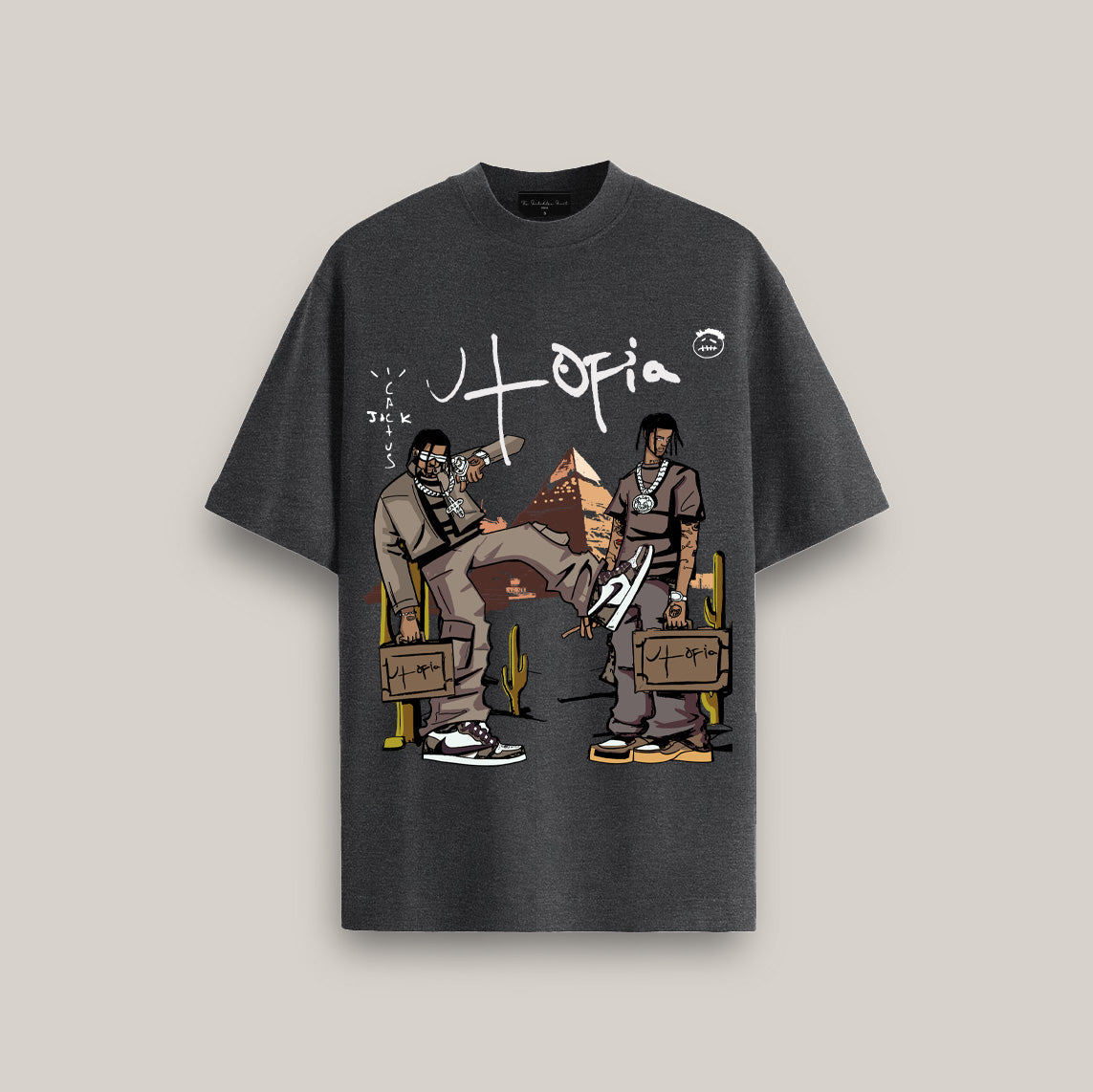 Utopia Briefcase T-Shirt - Charcoal Black