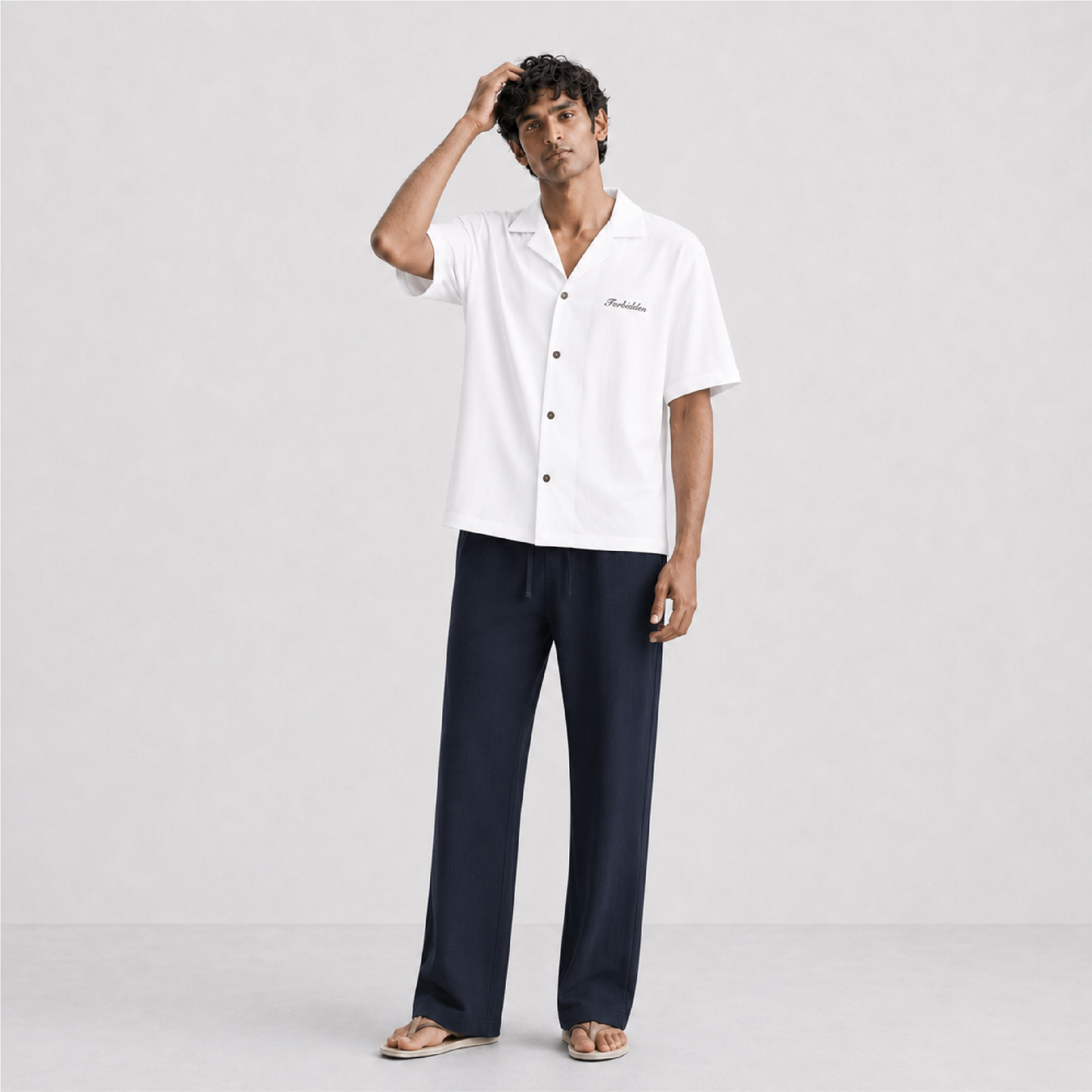 White Lies Bowling Shirt