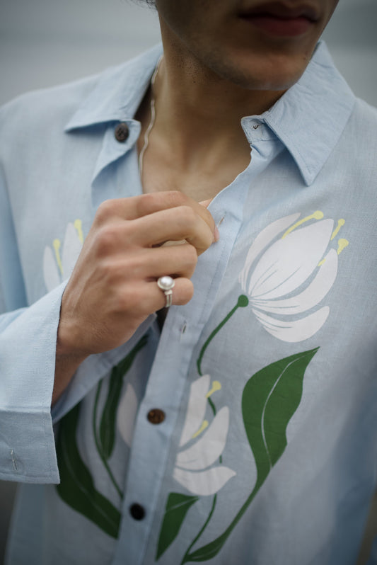 White Lotus Full Sleeve Linen Shirt
